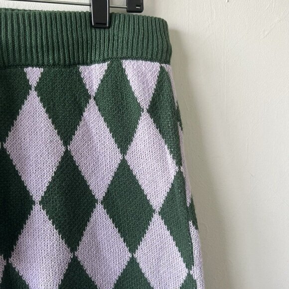 Bp. Be Proud Gender Pride Argyle Sweater Shorts XSMALL Diamond Green Purple - Picture 8 of 11